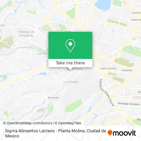 Mapa de Sigma Alimentos Lácteos - Planta Molino