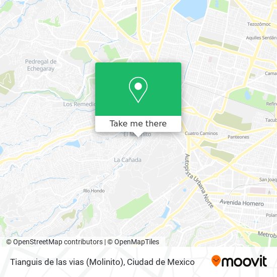 Tianguis de las vias (Molinito) map