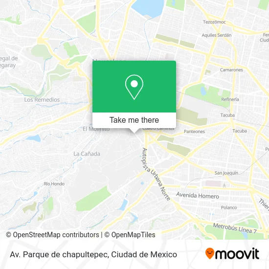 Av. Parque de chapultepec map