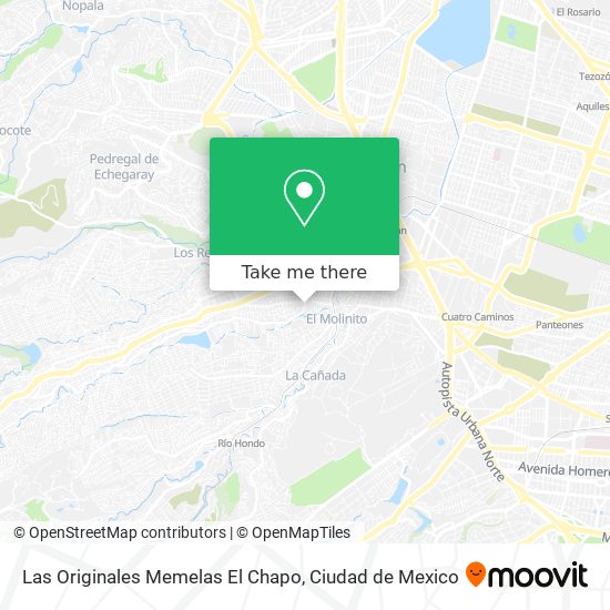 Las Originales Memelas El Chapo map