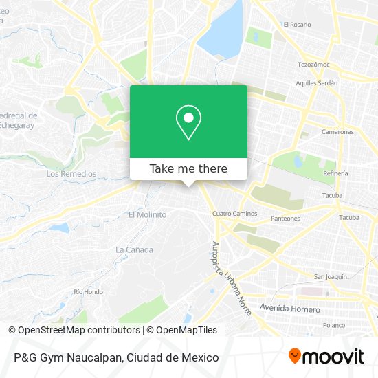 Mapa de P&G Gym Naucalpan