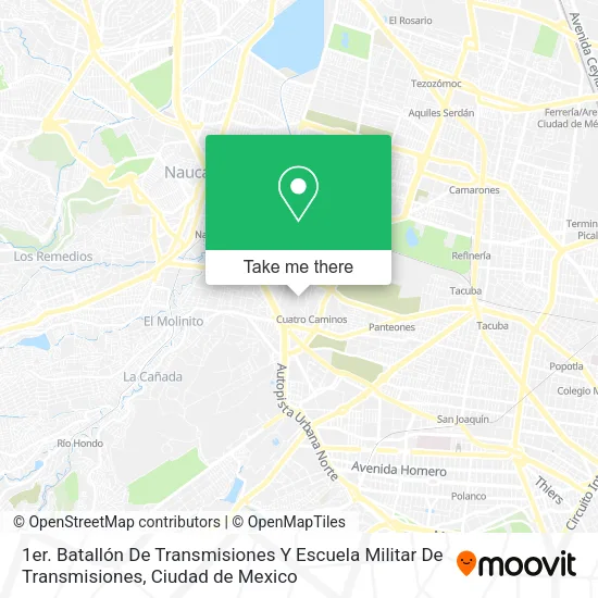 Mapa de 1er. Batallón De Transmisiones Y Escuela Militar De Transmisiones