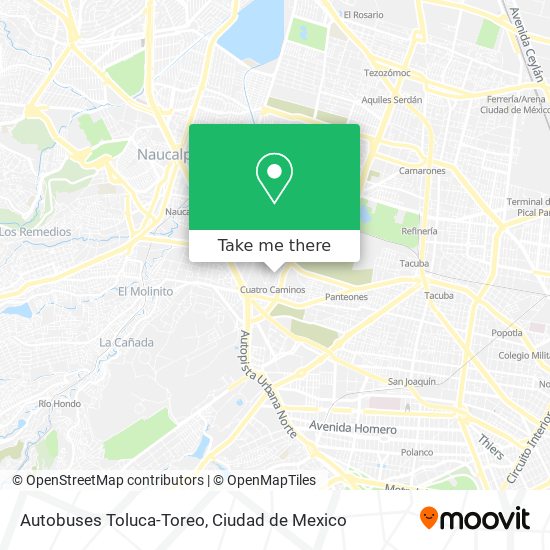 Autobuses Toluca-Toreo map