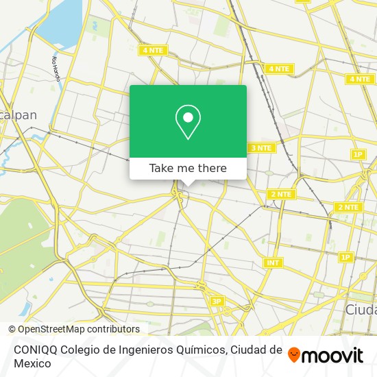 Mapa de CONIQQ Colegio de Ingenieros Químicos