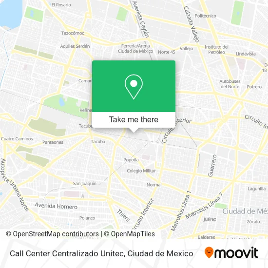 Mapa de Call Center Centralizado Unitec