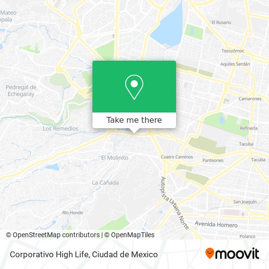 Corporativo High Life map