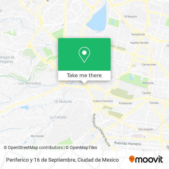 Mapa de Periferico y 16 de Septiembre