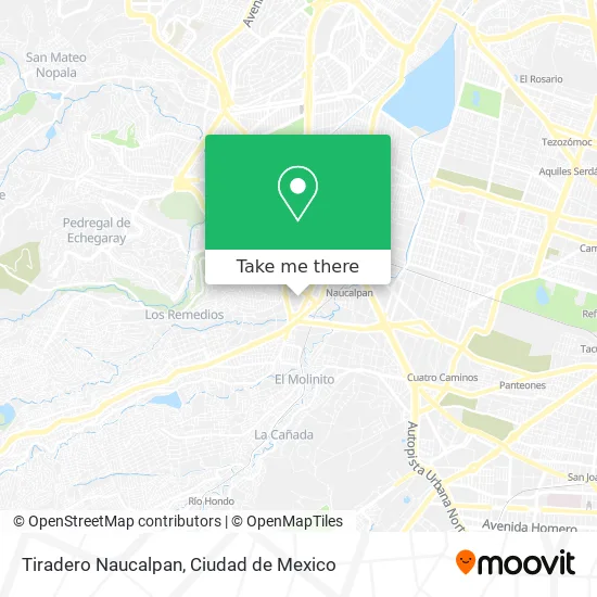 Tiradero Naucalpan map