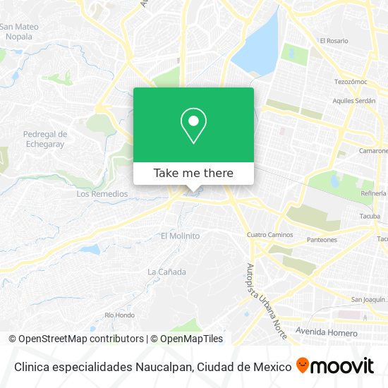 Mapa de Clinica especialidades Naucalpan
