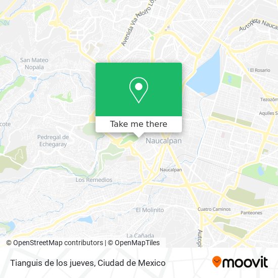 Mapa de Tianguis de los jueves