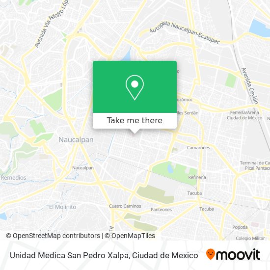 Unidad Medica San Pedro Xalpa map