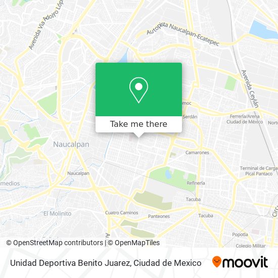 Unidad Deportiva Benito Juarez map