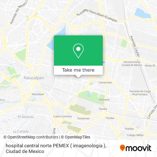 hospital central norte PEMEX ( imagenologia ) map