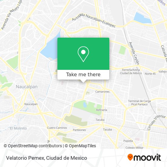 Velatorio Pemex map