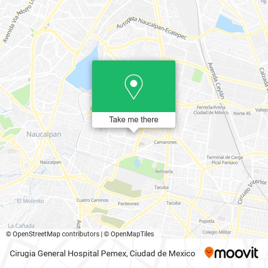 Cirugia General Hospital Pemex map