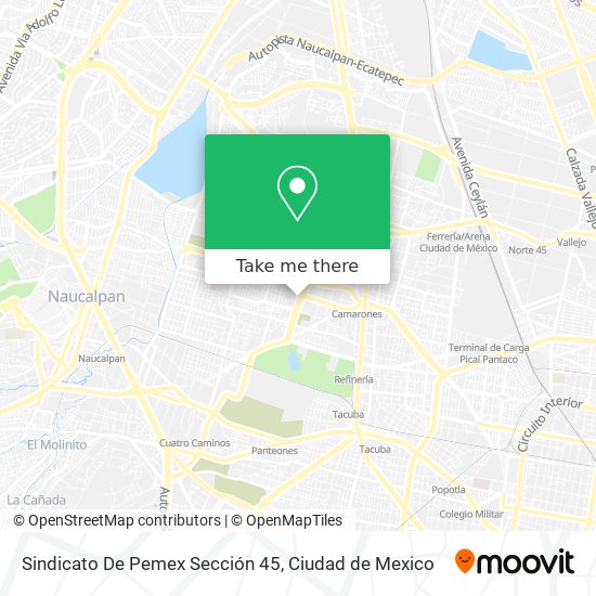 Sindicato De Pemex Sección 45 map