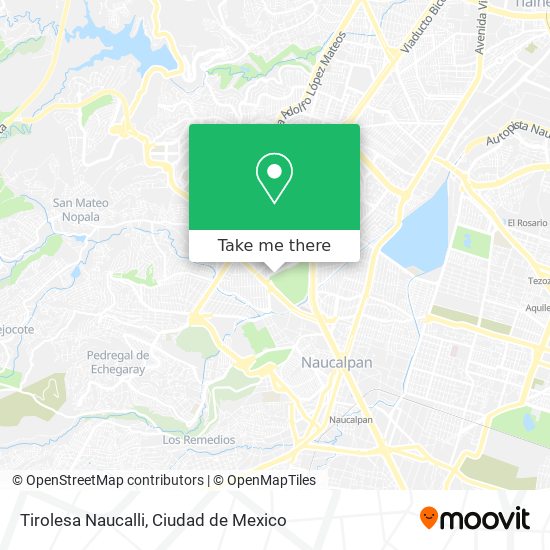 Tirolesa Naucalli map
