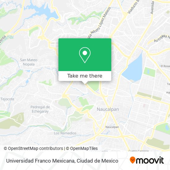 Universidad Franco Mexicana map