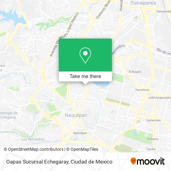 Oapas Sucursal Echegaray map