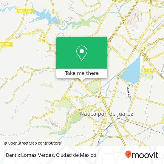 Dentix Lomas Verdes map