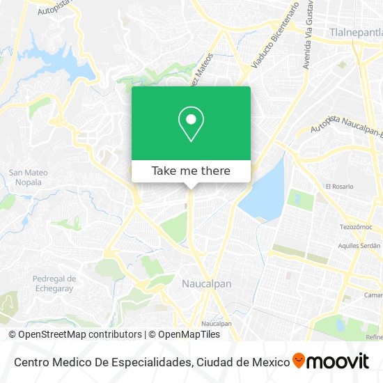 Centro Medico De Especialidades map