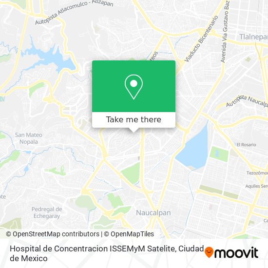 Hospital de Concentracion ISSEMyM Satelite map