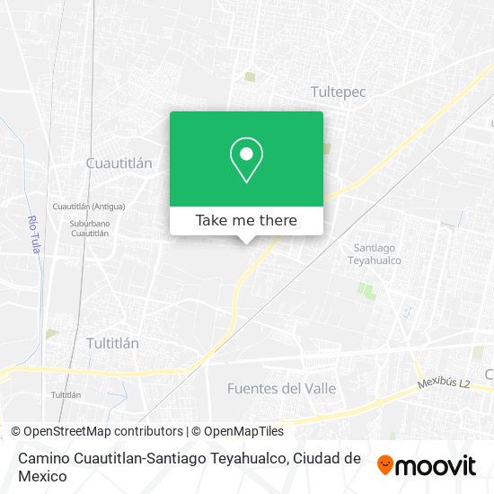 Mapa de Camino Cuautitlan-Santiago Teyahualco