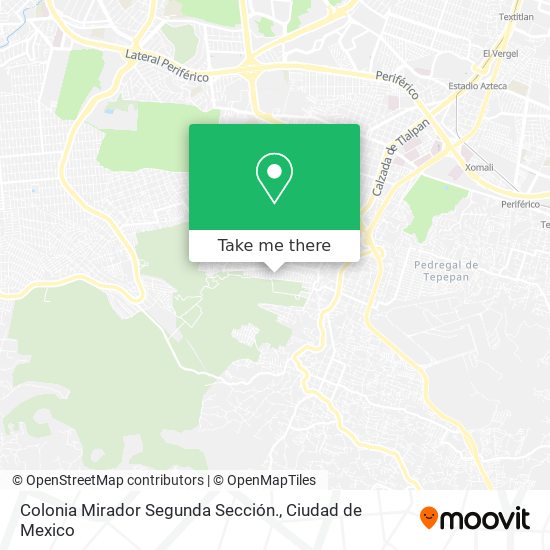 Mapa de Colonia Mirador Segunda Sección.