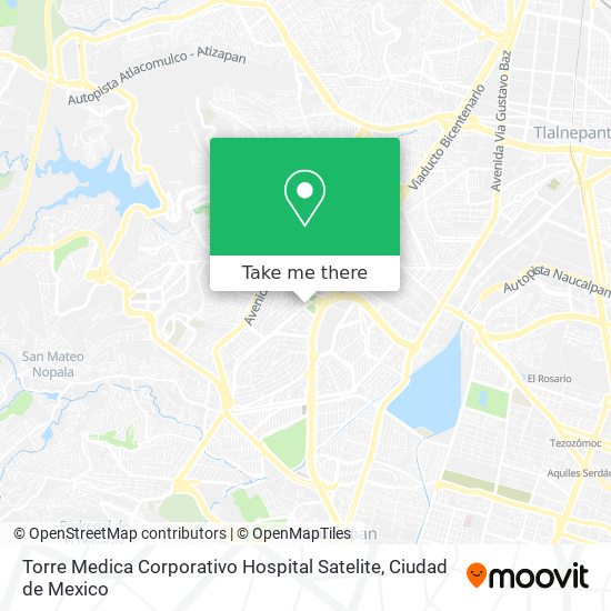 Mapa de Torre Medica Corporativo Hospital Satelite