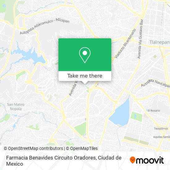 Farmacia Benavides Circuito Oradores map