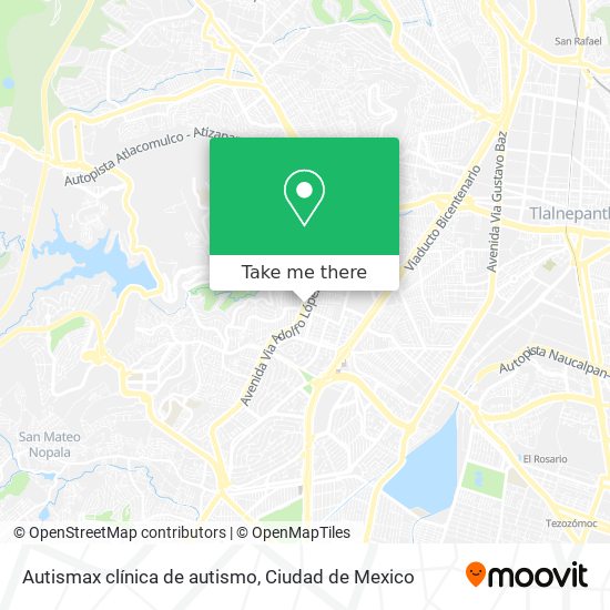 Mapa de Autismax clínica de autismo