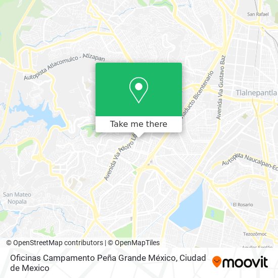 Mapa de Oficinas Campamento Peña Grande México