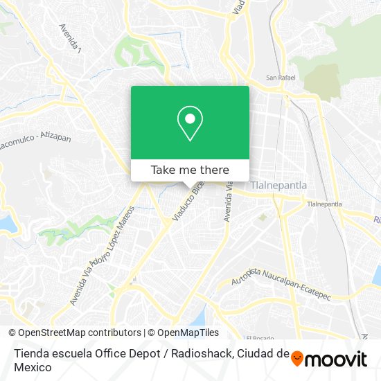 Mapa de Tienda escuela Office Depot / Radioshack