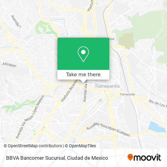BBVA Bancomer Sucursal map