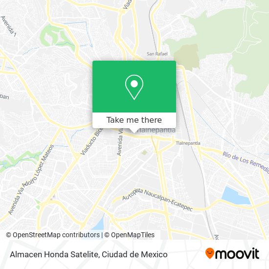 How to get to Almacen Honda Satelite in Cuautitlán Izcalli by Bus or Train?