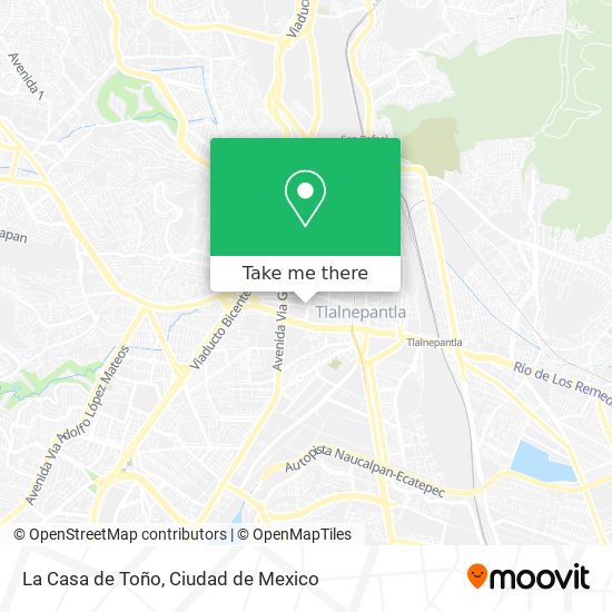 How to get to La Casa de Toño in Cuautitlán Izcalli by Bus or Train?