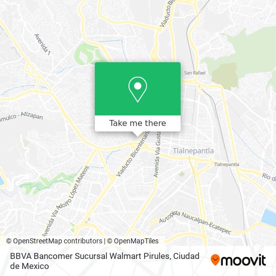 BBVA Bancomer Sucursal Walmart Pirules map