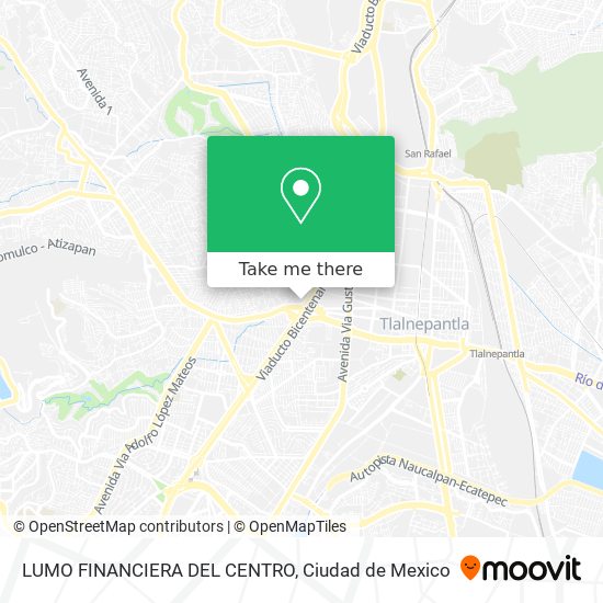 Mapa de LUMO FINANCIERA DEL CENTRO