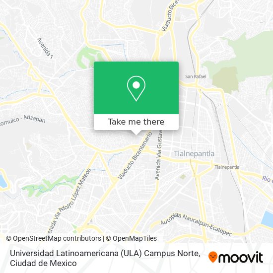 Mapa de Universidad Latinoamericana (ULA) Campus Norte