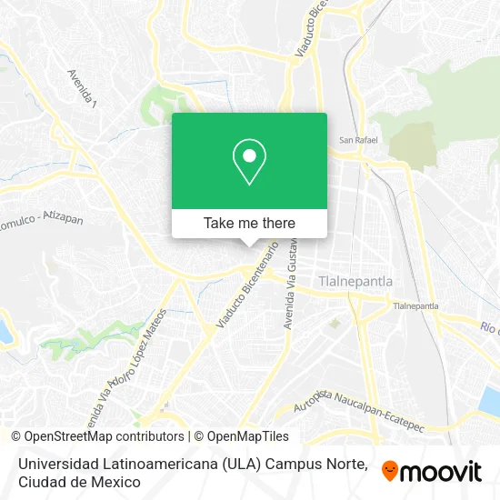 Universidad Latinoamericana (ULA) Campus Norte map