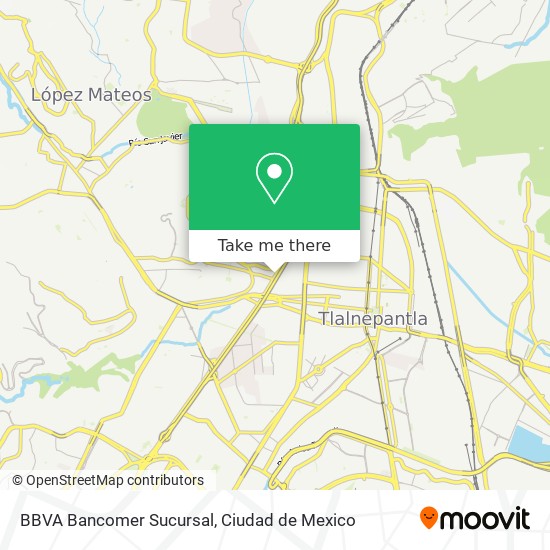 BBVA Bancomer Sucursal map