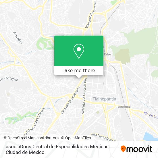 asociaDocs Central de Especialidades Médicas map