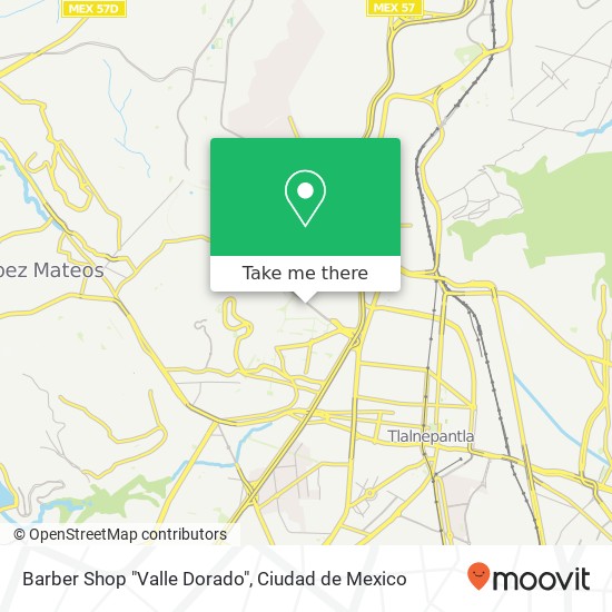 Barber Shop "Valle Dorado" map
