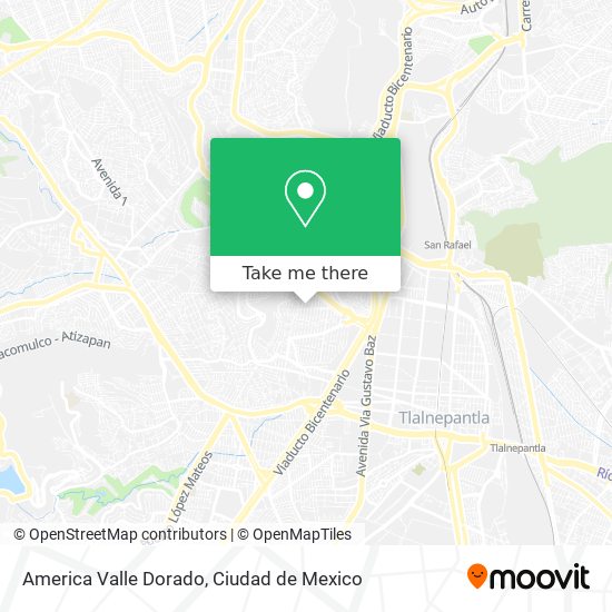 America Valle Dorado map