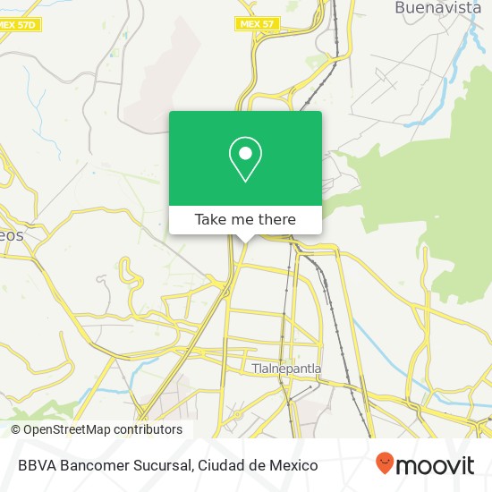 BBVA Bancomer Sucursal map