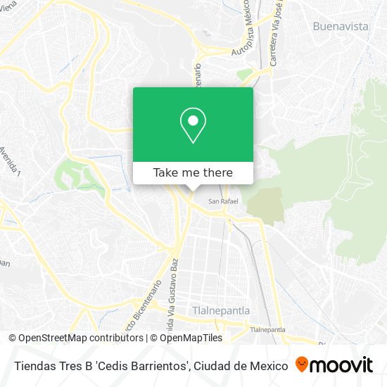 Tiendas Tres B 'Cedis Barrientos' map