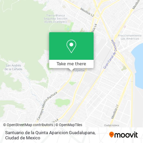 Santuario de la Quinta Aparicion Guadalupana map