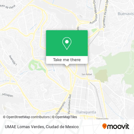 UMAE Lomas Verdes map