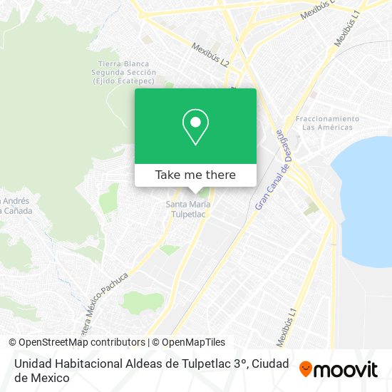Unidad Habitacional Aldeas de Tulpetlac 3º map