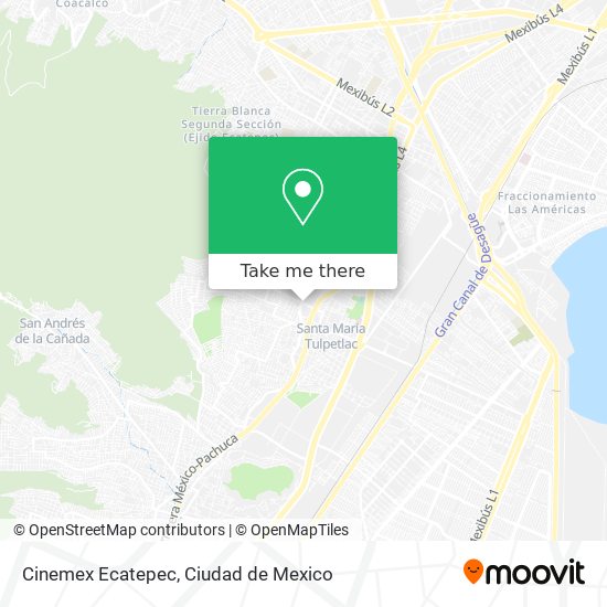 Cinemex Ecatepec map